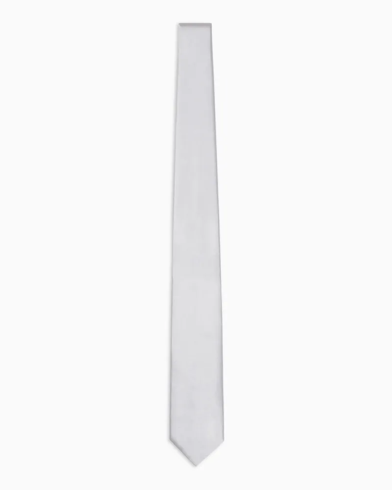 Giorgio Armani Krawatte aus reiner Seide Silber