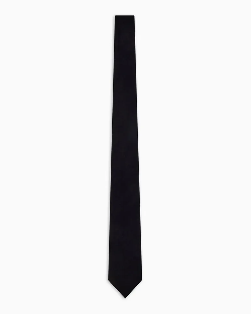 Giorgio Armani Krawatte aus Cupro-Samt Schwarz