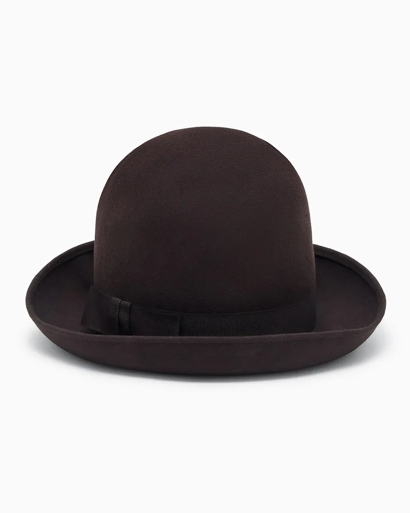 Giorgio Armani Hut aus Woll-Filz Braun