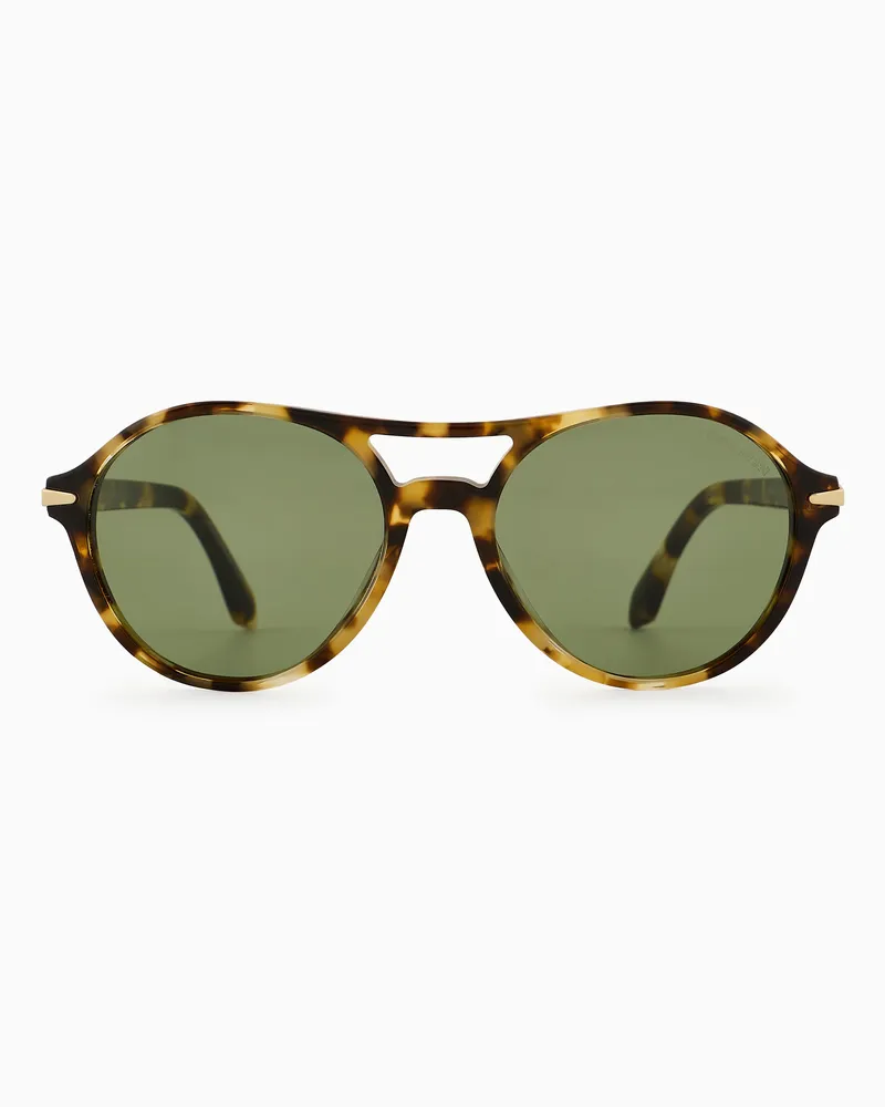 Giorgio Armani Sonnenbrille mit runder Fassung für Herren Gemustert