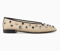 x 10 Corso Como Ballerinas aus Netzstoff und Strass