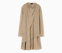 Midikleid aus Jersey mit drapiertem Effekt