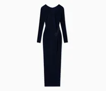 Stretchjersey Kleid mit Plissee und Kristallen Holiday