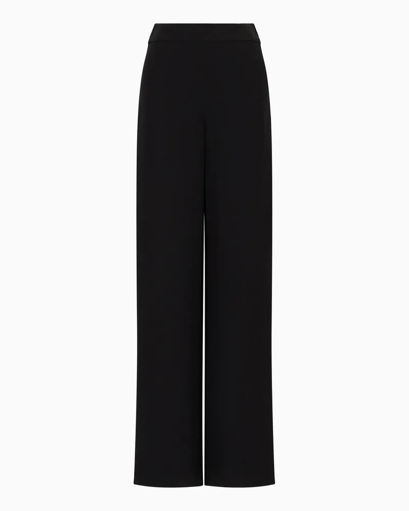 Giorgio Armani Gerade geschnittene Hose aus Seidencady Schwarz