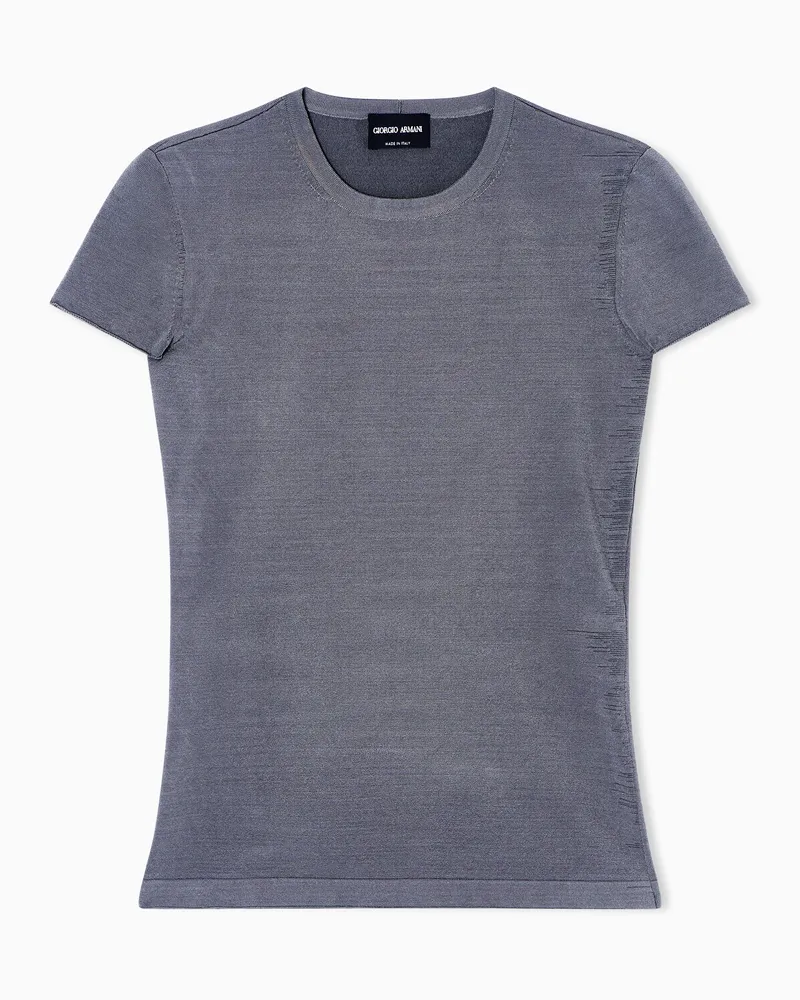 Giorgio Armani ASV Rundhalspullover aus Viskose Grau