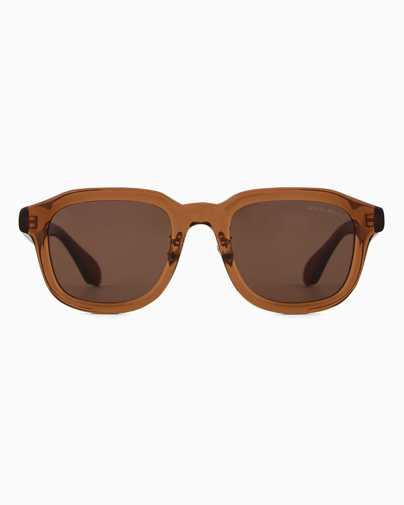 Giorgio Armani Eckige Sonnenbrille für Herren Braun