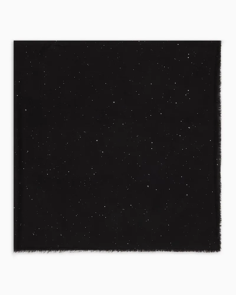 Giorgio Armani Giorgio’s Woll-Stola mit Strasssteinen Schwarz