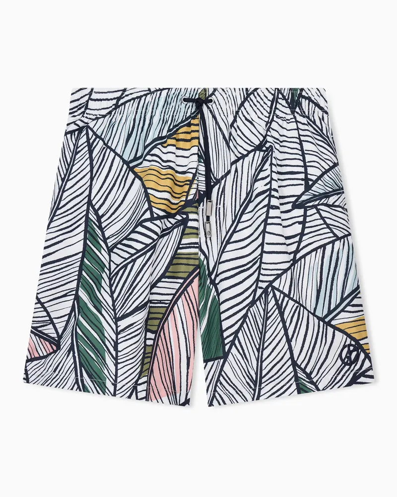 Giorgio Armani Bedruckte Badeboxershorts Gemustert