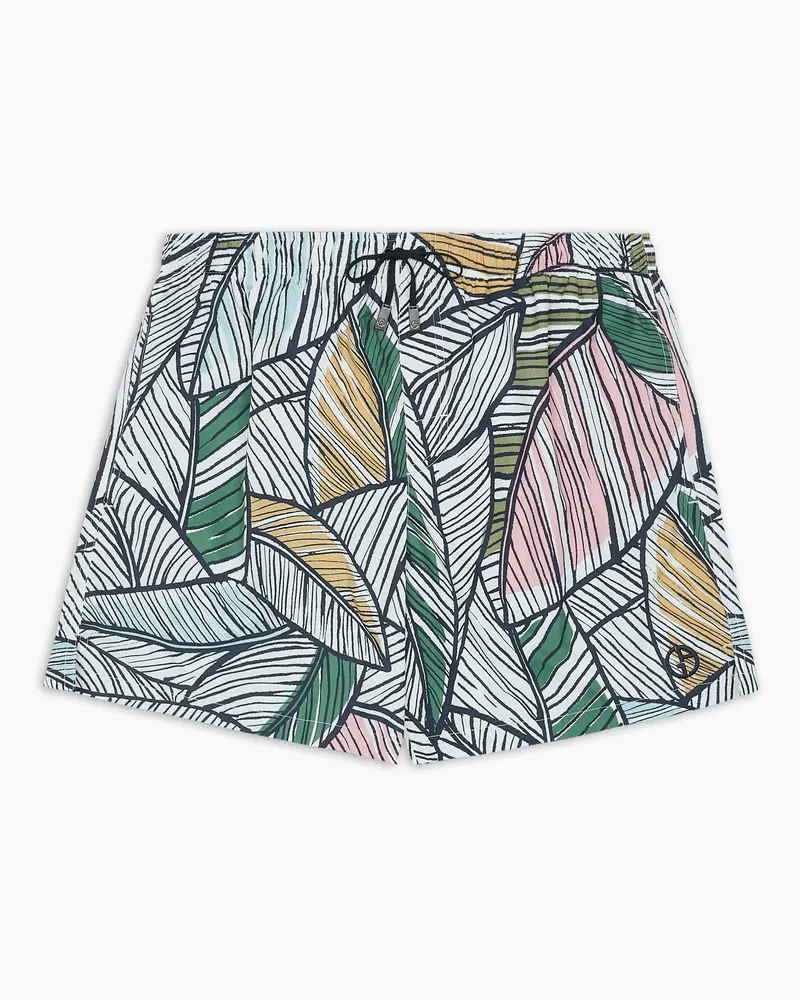 Giorgio Armani Bedruckte Badeboxershorts Gemustert