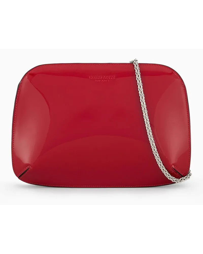 Giorgio Armani Clutch La Prima Aus Lack Rot