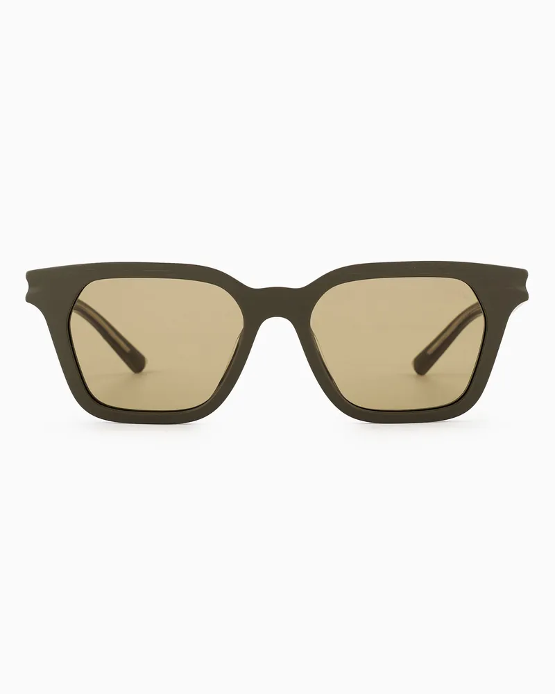 Giorgio Armani Unisex-Sonnenbrille mit Pillow-Fassung Grün