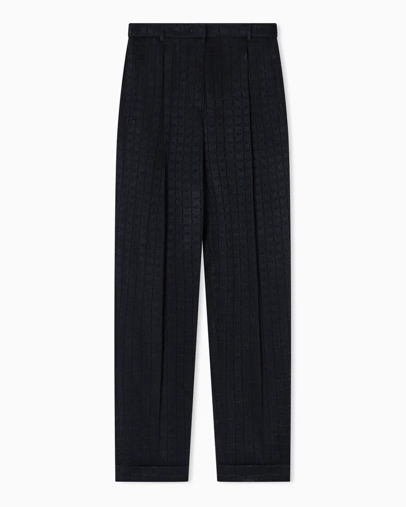 Giorgio Armani Cupro Tailored Pants Schwarz