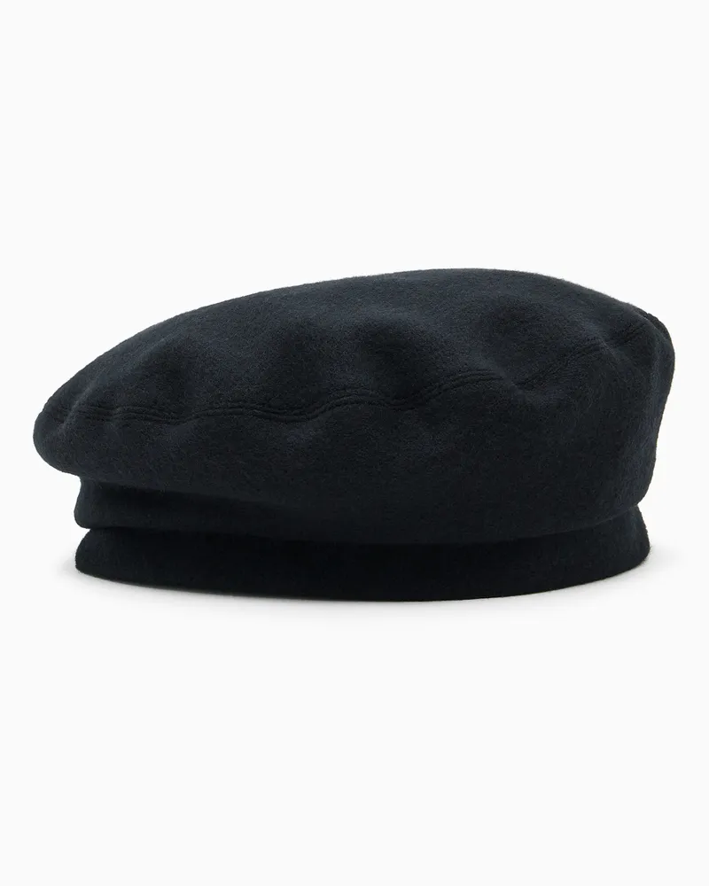 Giorgio Armani Baskenmütze aus Kaschmir Schwarz