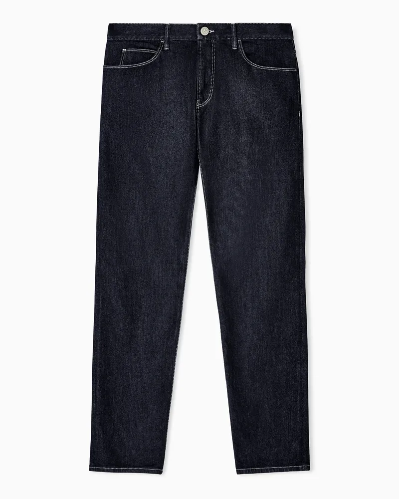 Giorgio Armani ASV Five-Pocket-Hose in Regular Fit aus Baumwolle und Modal Schwarz