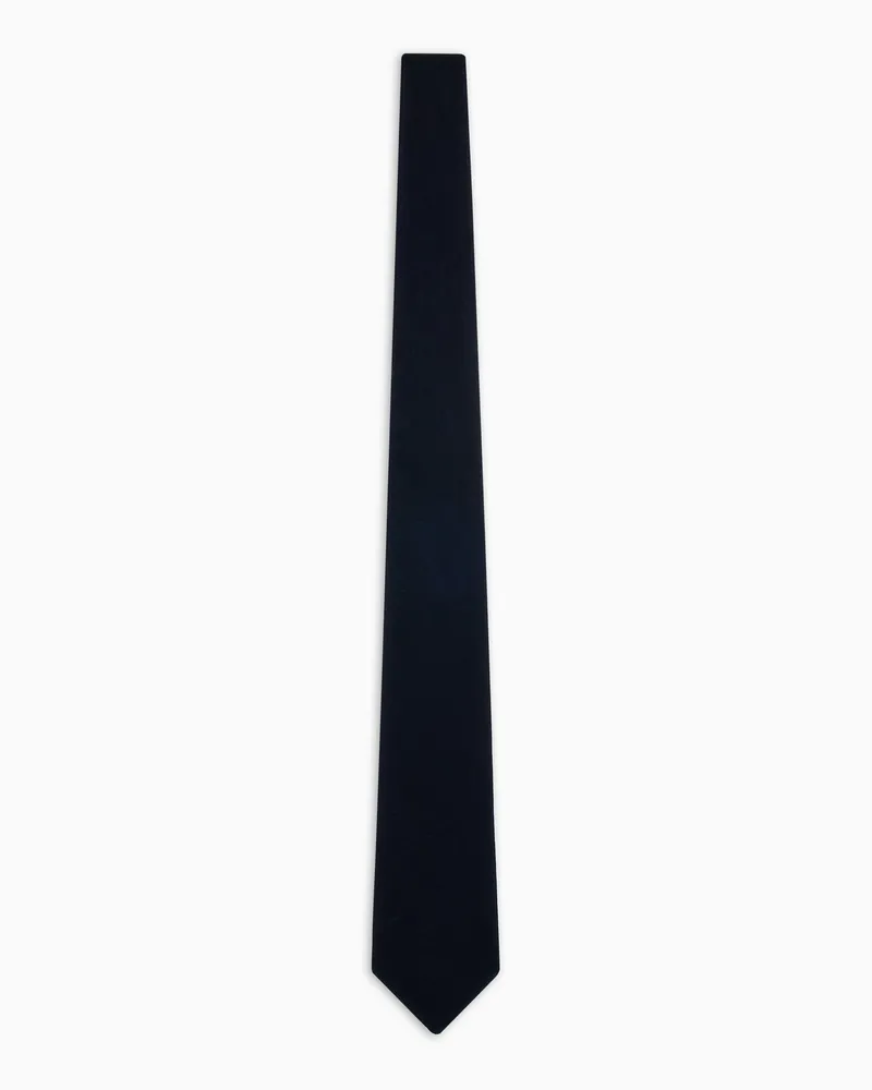 Giorgio Armani Krawatte aus Cupro-Samt Marineblau