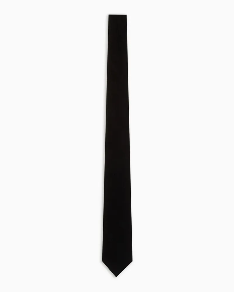 Giorgio Armani Krawatte aus Cupro-Samt Marineblau