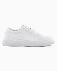 Giorgio Armani Sneaker Icon Aus Hirschleder Weiss