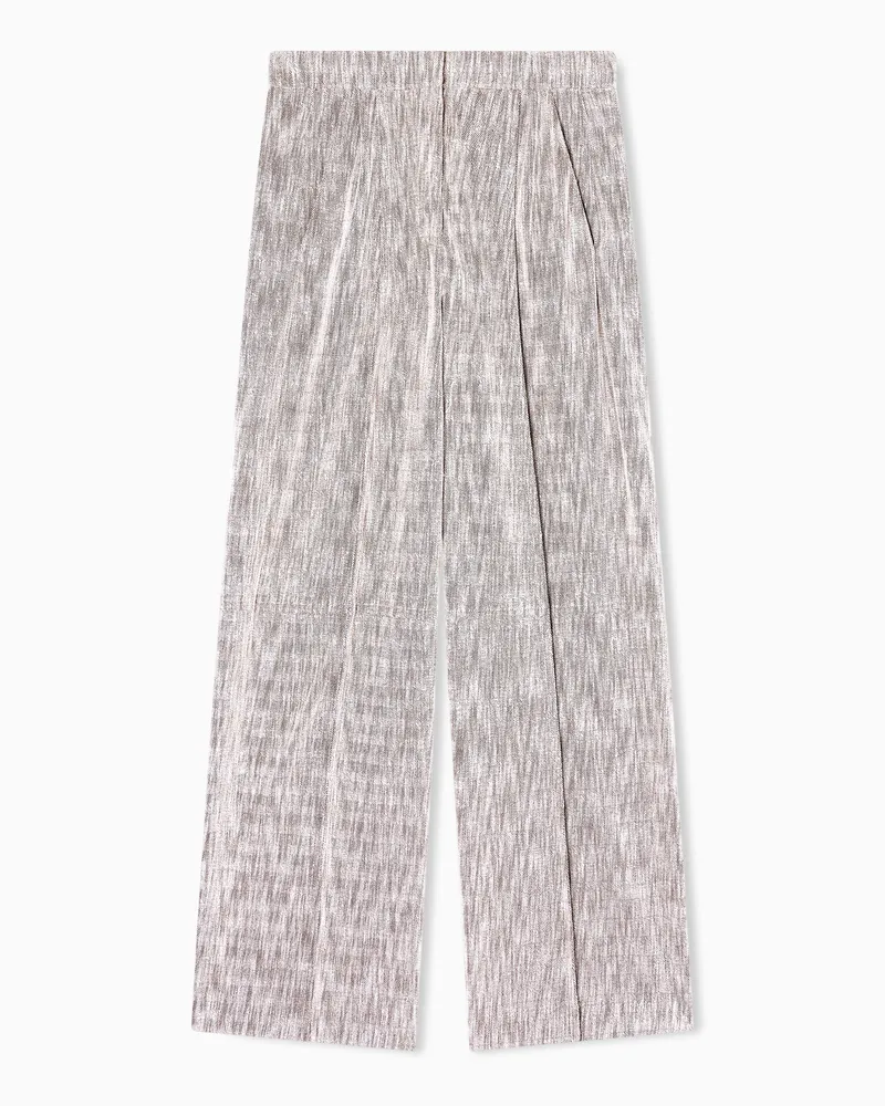 Giorgio Armani Hose mit Bundfalten aus Jersey mit Chevron-Motiv Kamel