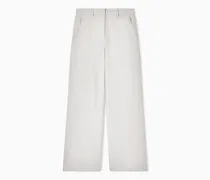 Weite Hose aus Leinen