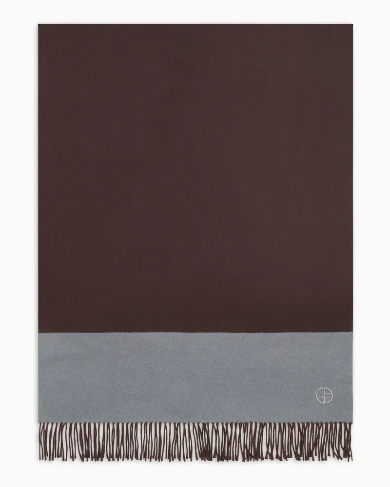 Giorgio Armani Zweifarbige Kaschmir-Stola Braun