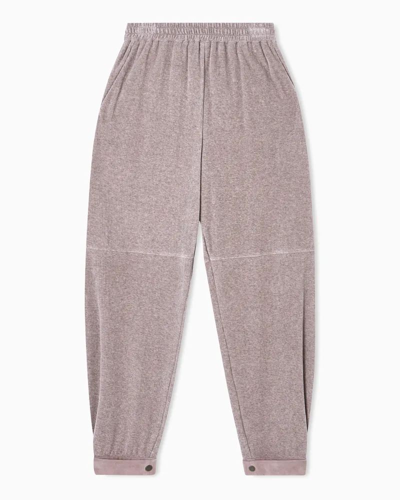 Giorgio Armani Hose aus weichem, geripptem Chenille-Jersey Beige