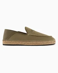 Giorgio Armani Espadrilles Aus Canvas und Leder Grün