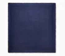 Seidenfoulard mit Jacquardmuster und feinen Fransen