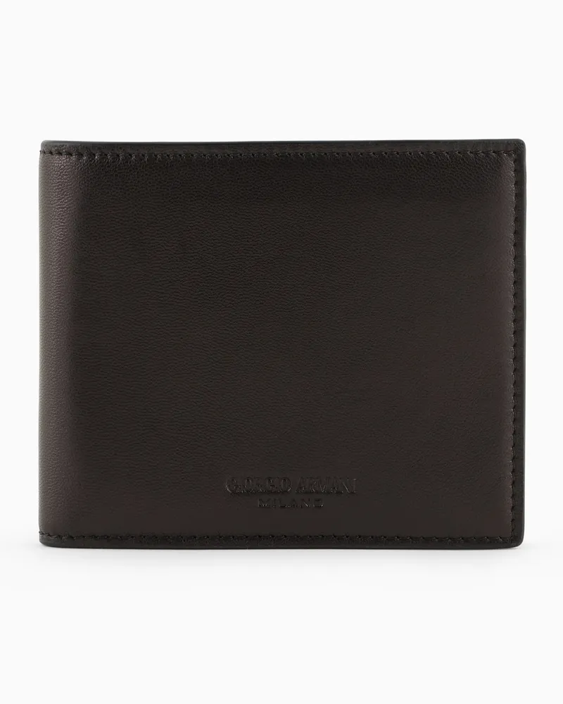 Giorgio Armani Bifold-Portemonnaie aus Nappa Schwarz