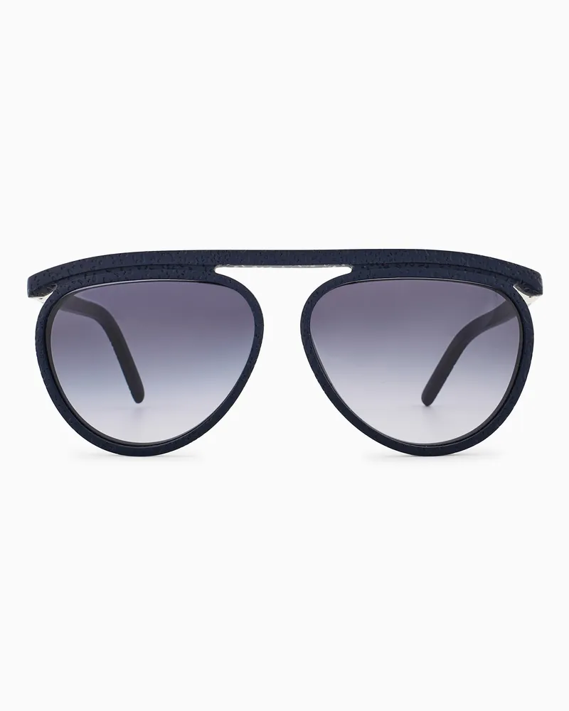 Giorgio Armani Sonnenbrille für Damen mit Pilotenfassung Blau