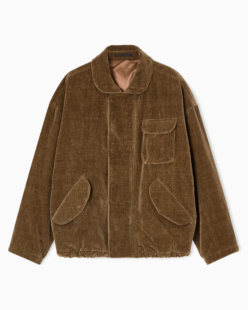 Giorgio Armani Samt-Blouson Braun