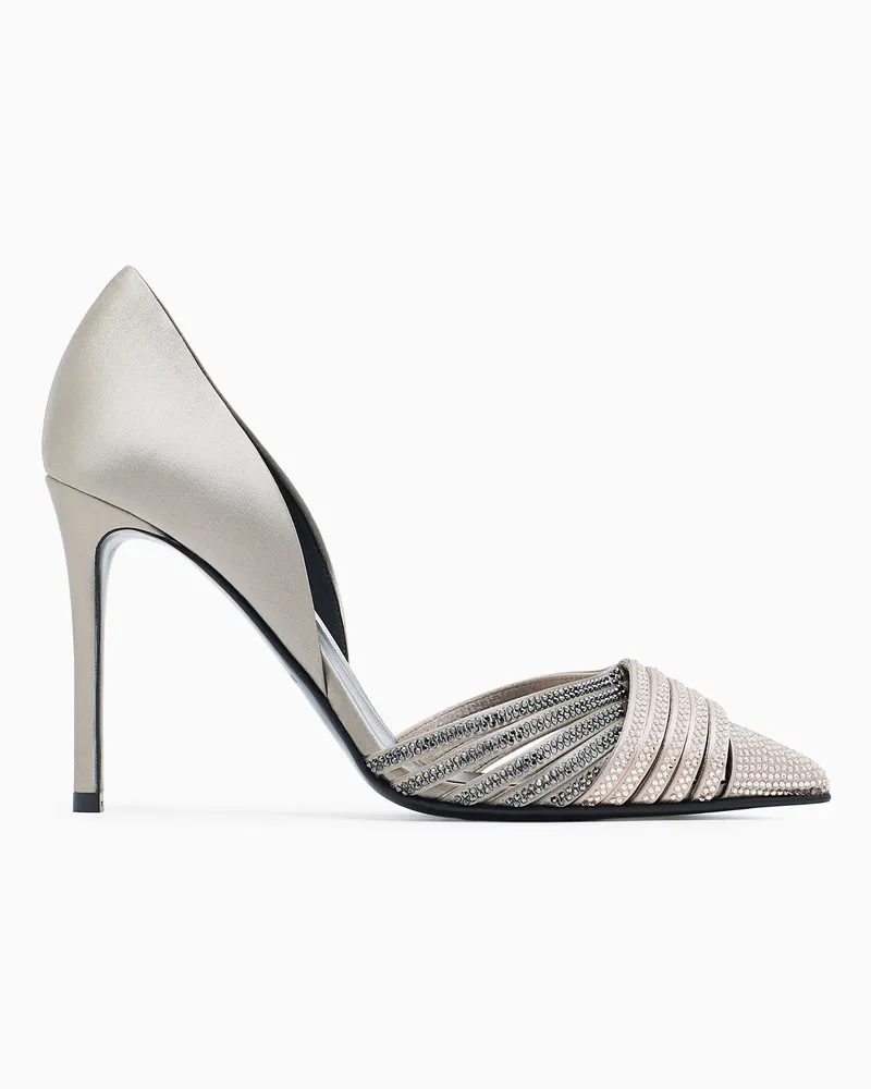 Giorgio Armani Pumps aus Satin und Strass 