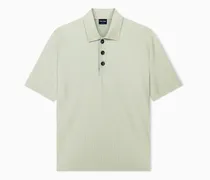 Poloshirt aus strukturiertem Seersucker-Jersey