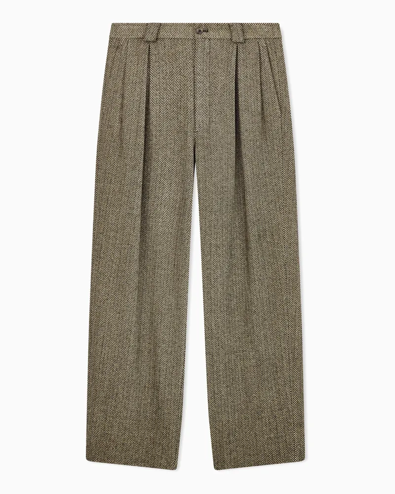 Giorgio Armani Armani/Archivio FW1990 Hose mit einer Bundfalte Braun