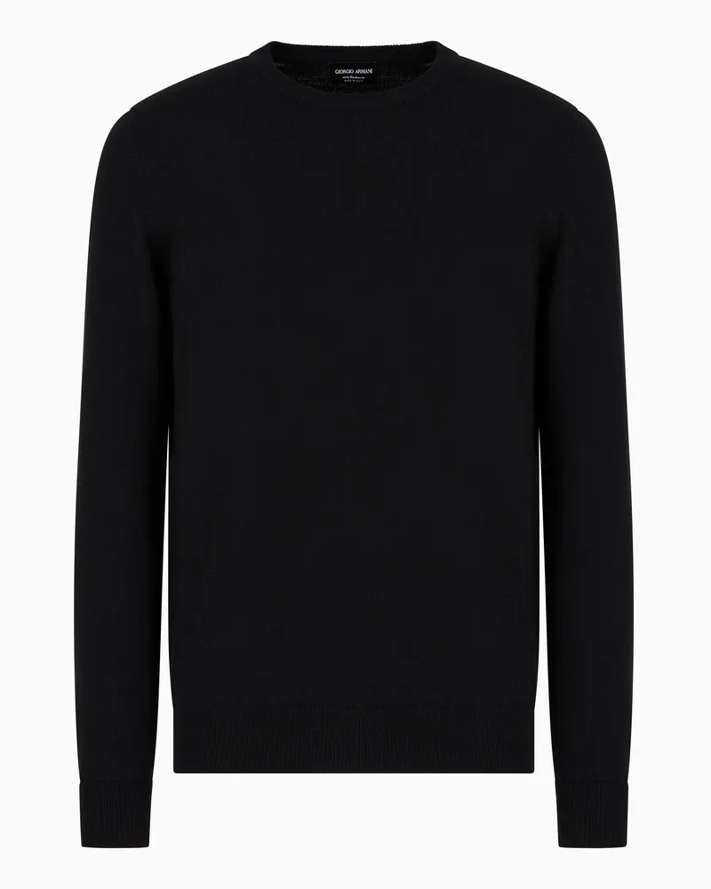 Giorgio Armani Rundhalspullover aus Kaschmir Schwarz
