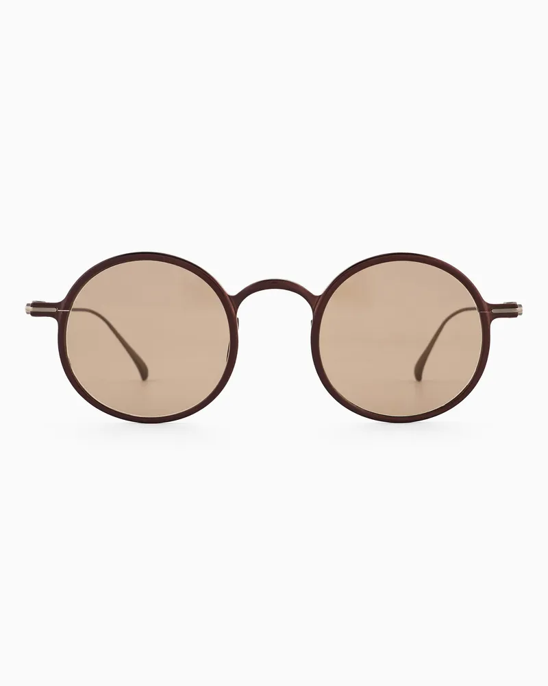 Giorgio Armani Sonnenbrille mit Phantos-Fassung für Herren Braun