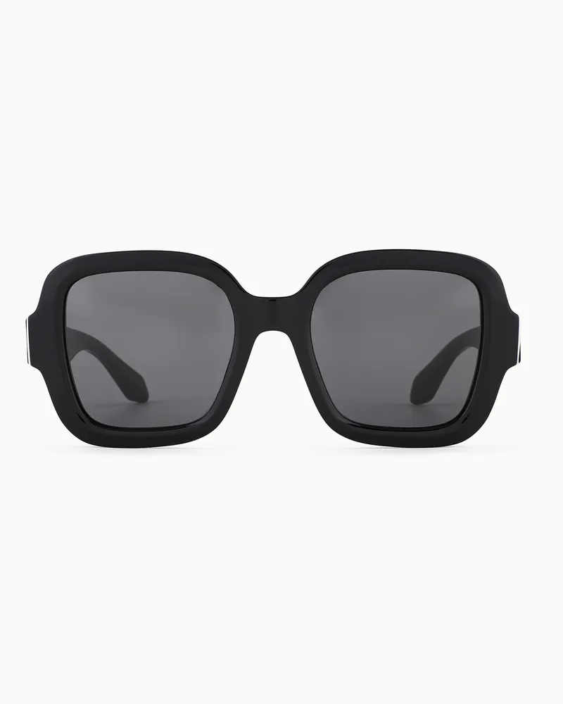 Giorgio Armani Damen-Sonnenbrille in eckiger Form Schwarz