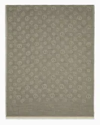 Giorgio Armani Stola Aus Kaschmir mit Jacquard-monogramm Taupe