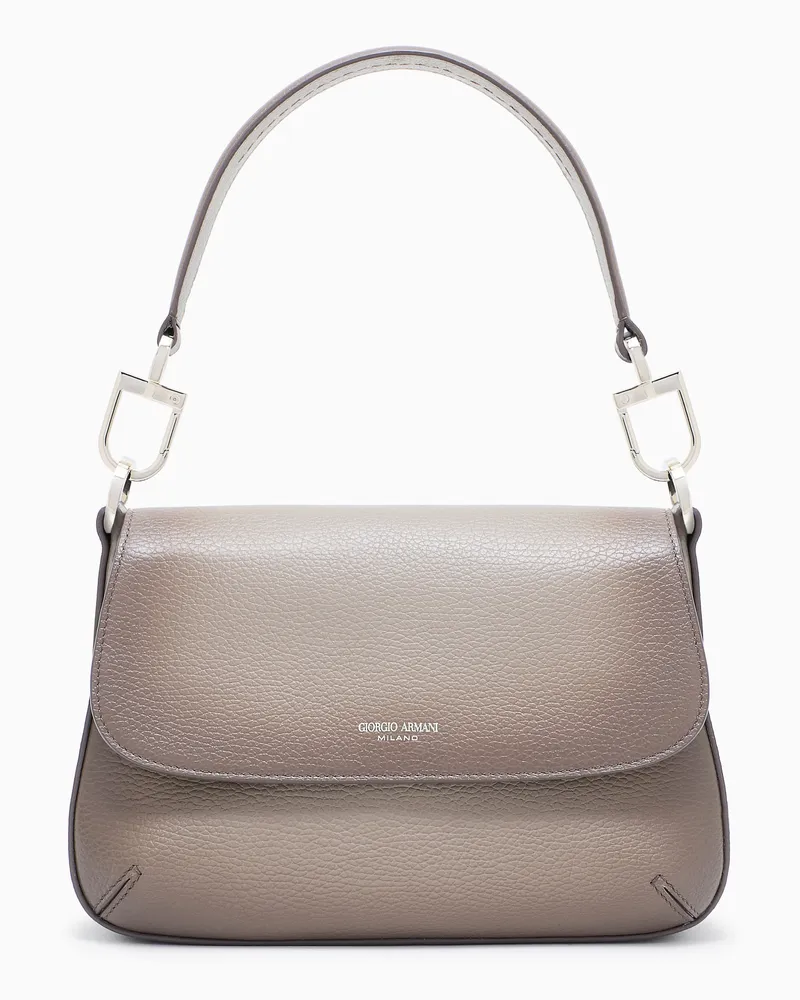 Giorgio Armani Kleine la Prima Soft Tasche aus genarbtem Kalbsleder mit Farbverlauf Beige