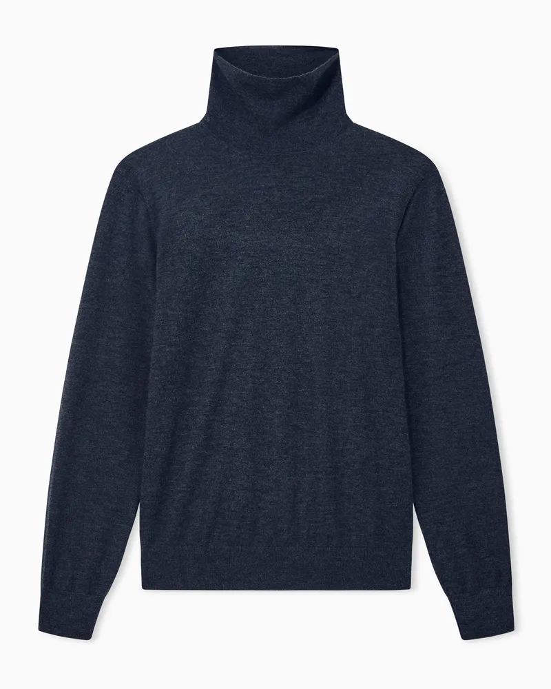 Giorgio Armani Rollkragenpullover Regularer Schnitt aus Kaschmir Grau