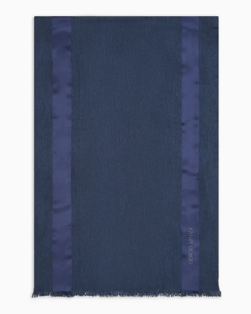 Giorgio Armani Stola aus Viskose und Seide Blau