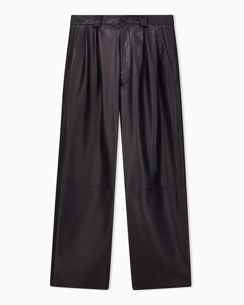 Giorgio Armani Armani/Archivio SS1981 Hose mit zwei Bundfalten Marineblau