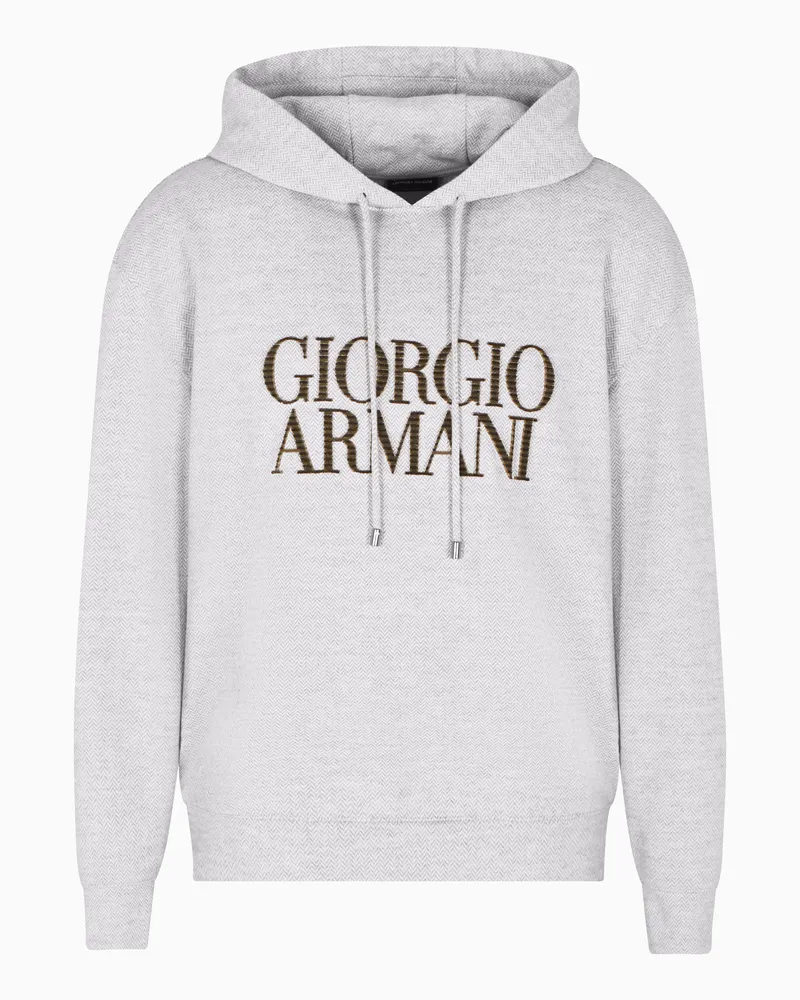 Giorgio Armani Wool Blend Hoodie Beige