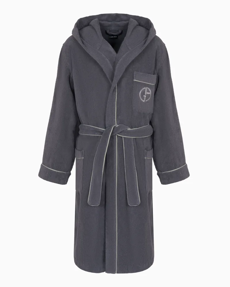 Giorgio Armani Bademantel aus Baumwollfrottee Grau