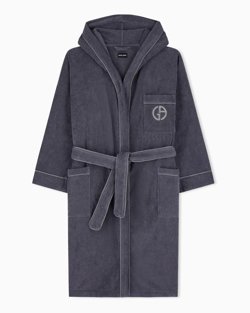 Giorgio Armani Bademantel aus Baumwollfrottee Grau