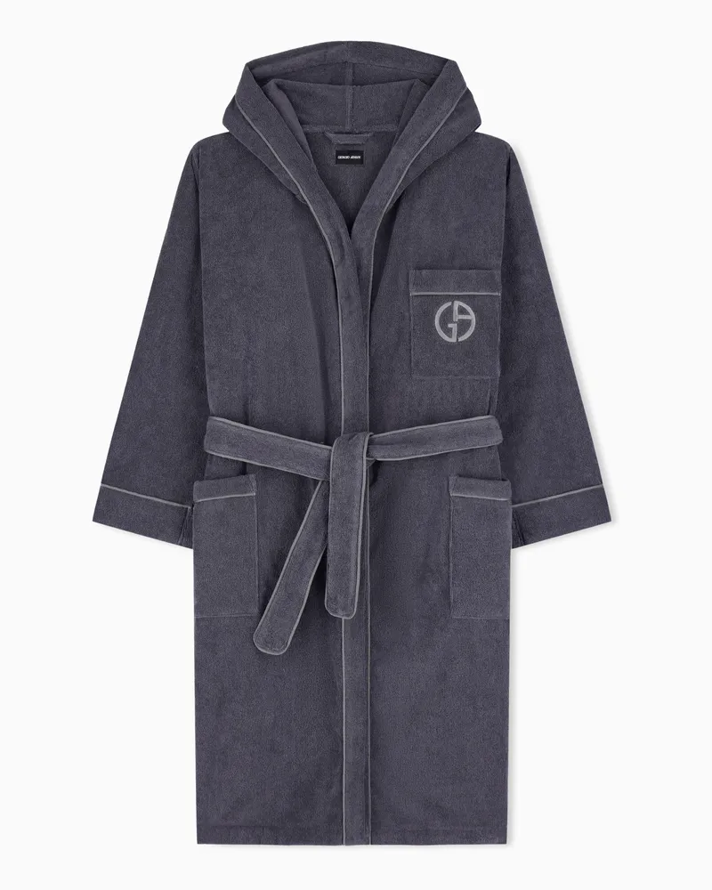 Giorgio Armani Bademantel aus Baumwollfrottee Grau