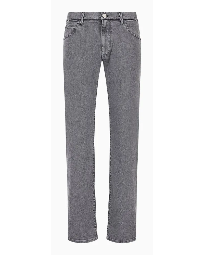 Giorgio Armani Five-pocket-hose In Regular Fit Aus Baumwolldenim mit Stretchanteil Hellgrau