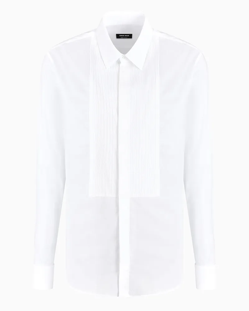 Giorgio Armani Smokinghemd mit plissiertem Detail Gemustert