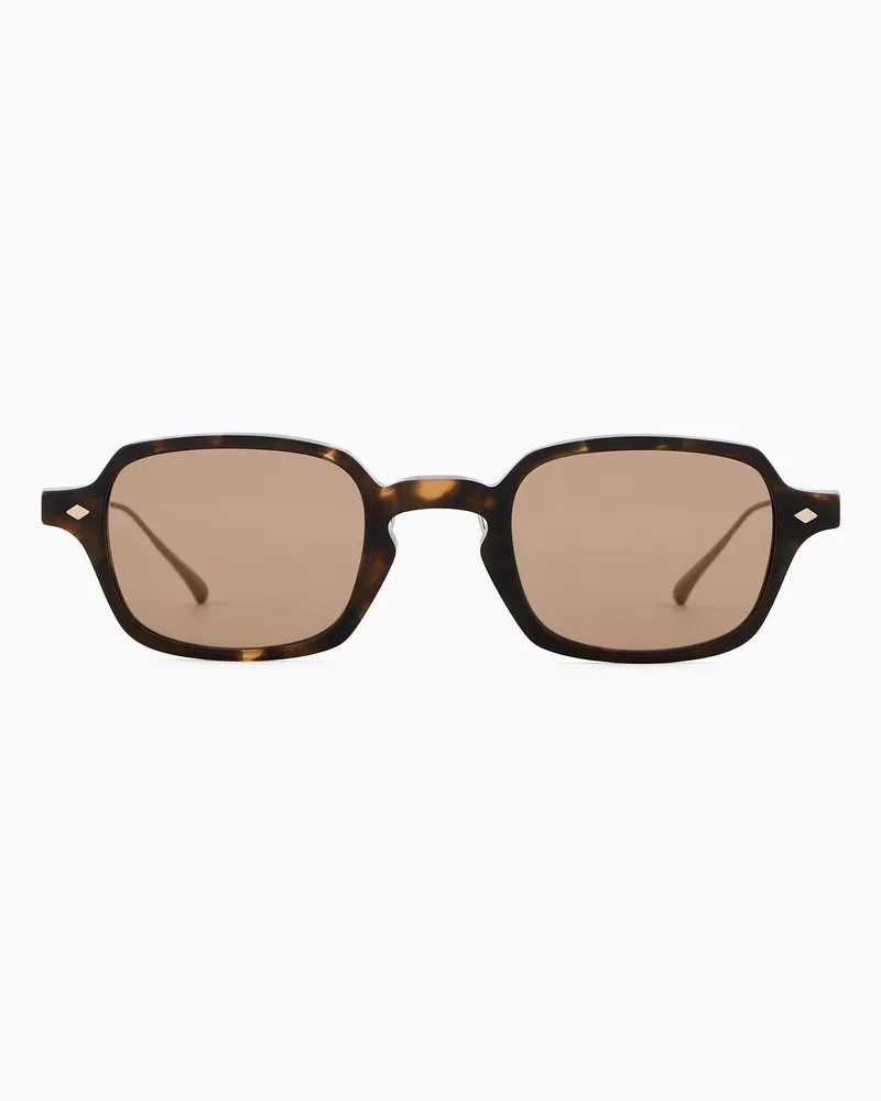 Giorgio Armani Sonnenbrille für Herren mit rechteckiger Fassung Gemustert