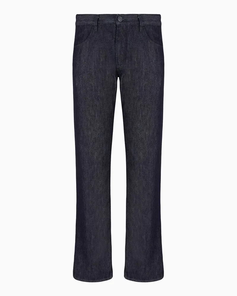 Giorgio Armani Five-pocket-hose In Regular Fit Aus Baumwolldenim und Seide Jeansblau