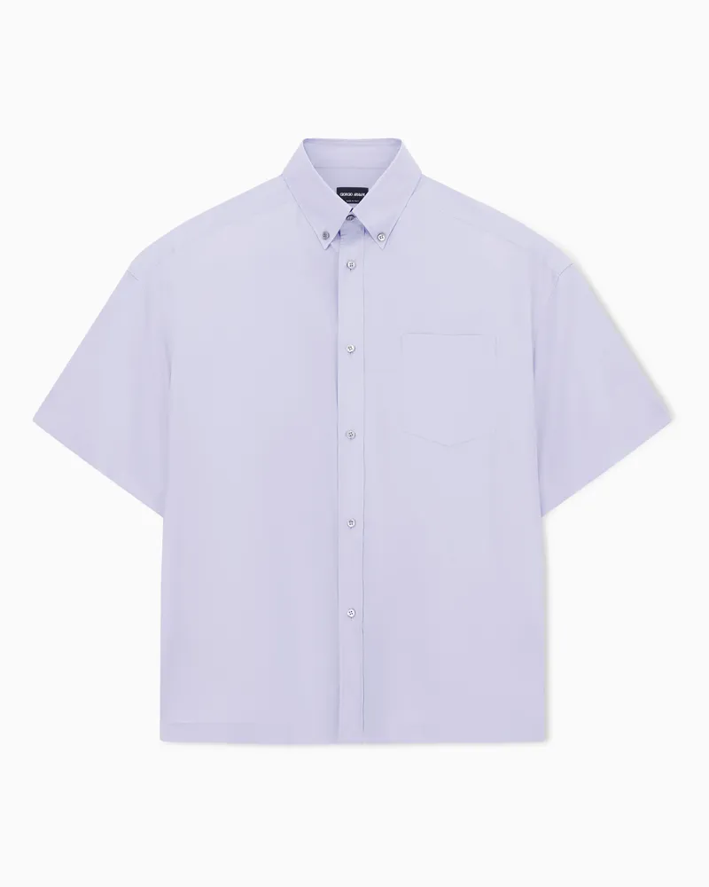Giorgio Armani Hemdbluse aus Baumwollpopeline Violett